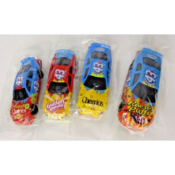 Lot of 4 Cereal Box Toy NASCAR #43 Die Cast 1/64 Cars New - Picture 1 of 8